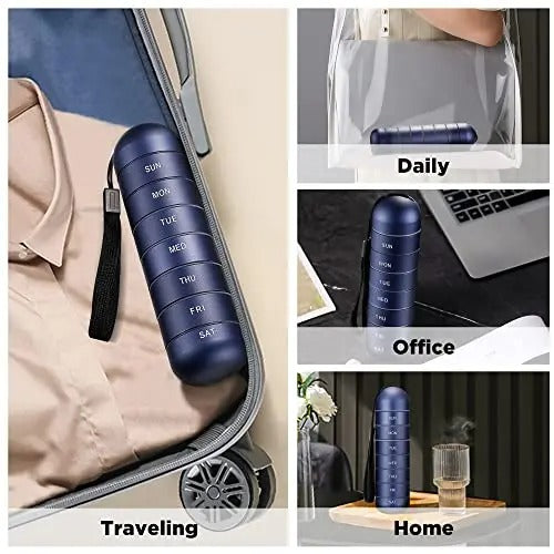 Portable pill organizer
