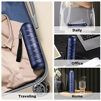 Portable pill organizer