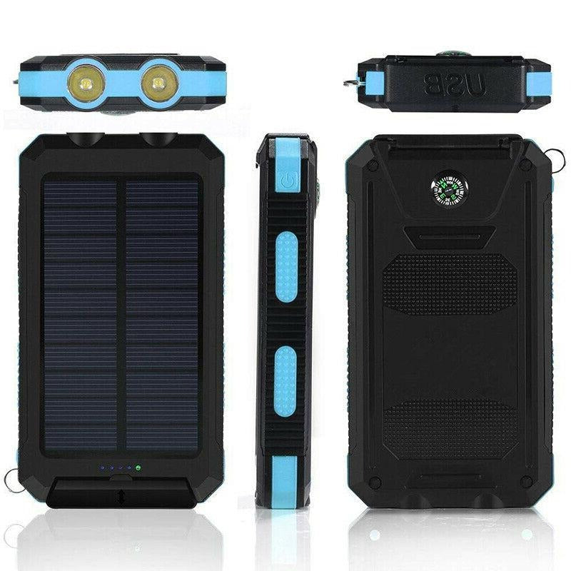 500000mAh Solar Charger Waterproof Power Bank External