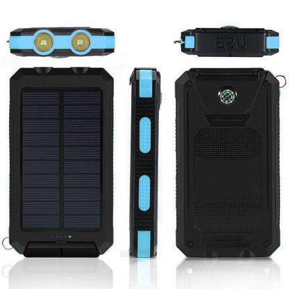 500000mAh Solar Charger Waterproof Power Bank External