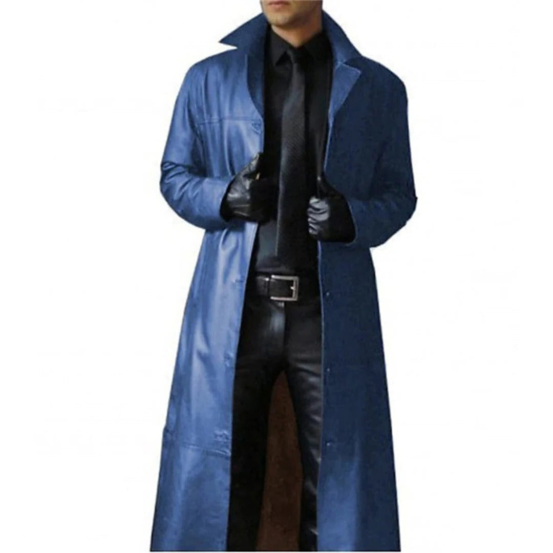 Premium Men's Leather Coat