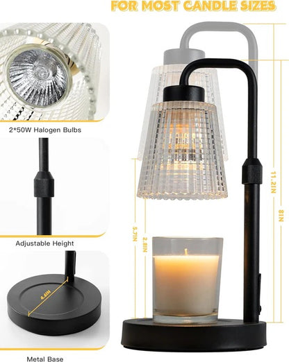 Adjustable candle warmer lamp