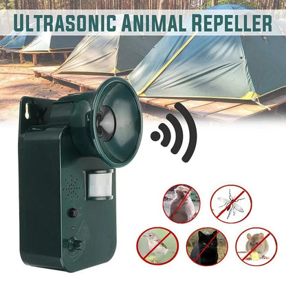 Ultrasonic outdoor pest repeller