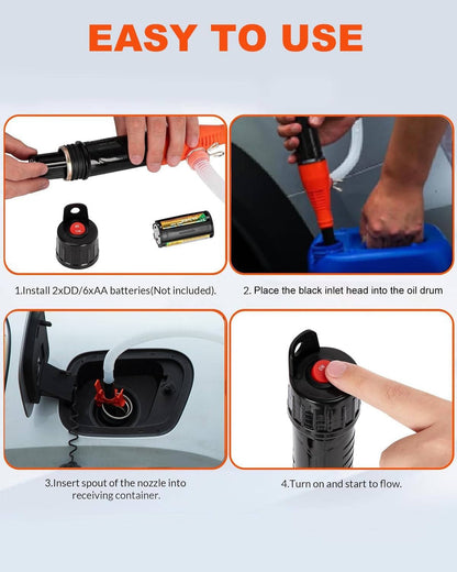 Portable Electric Siphon Pump For Gas, Fuel, Diesel, Water Transfer