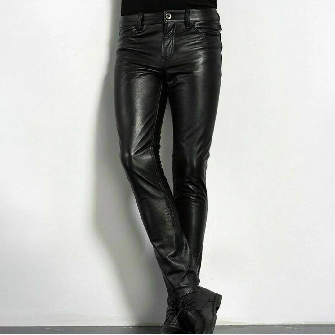 Black Leather Pants Men