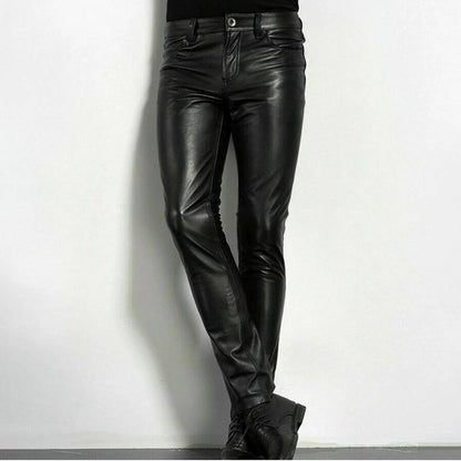 Black Leather Pants Men