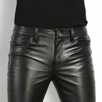 Black Leather Pants Men