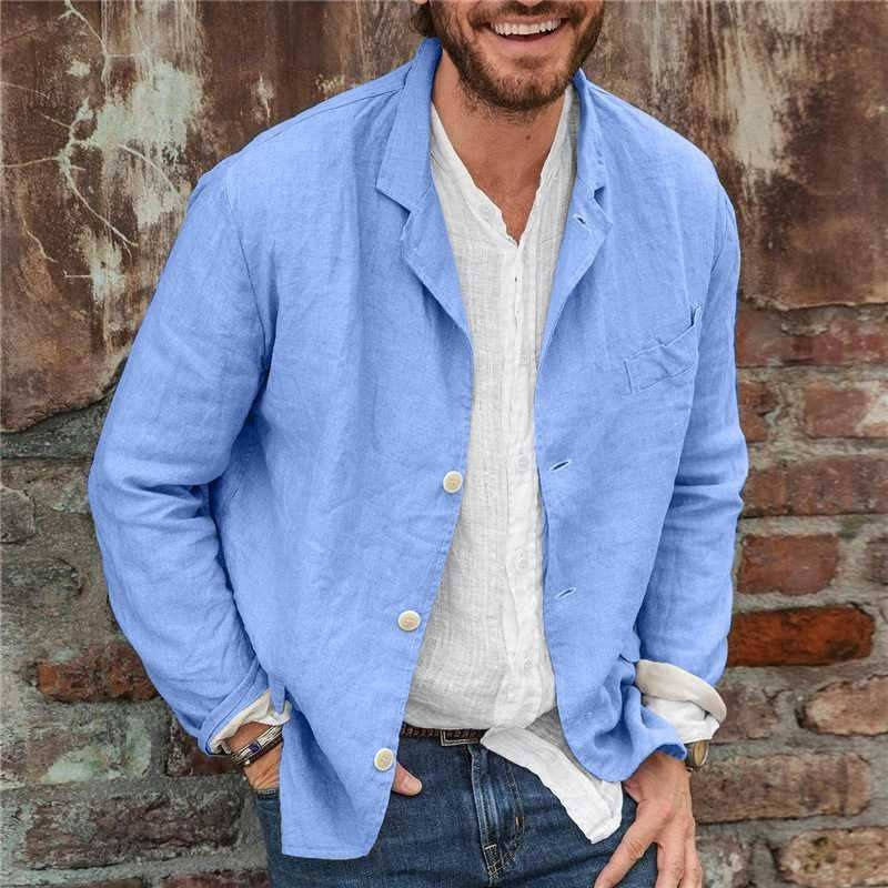 Men's Casual Linen Jacket