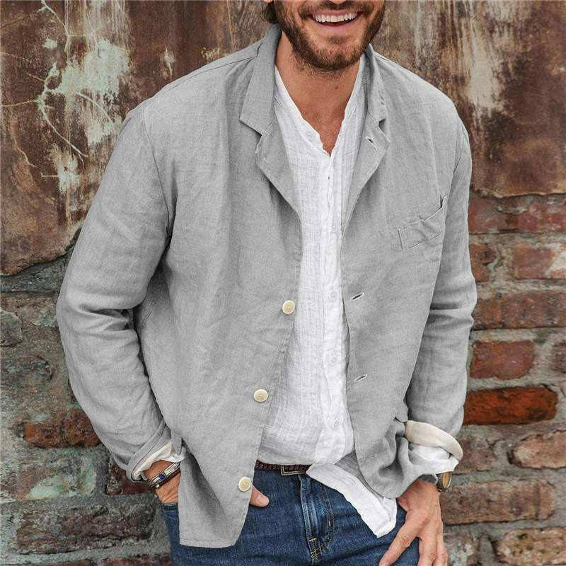 Men's Casual Linen Jacket