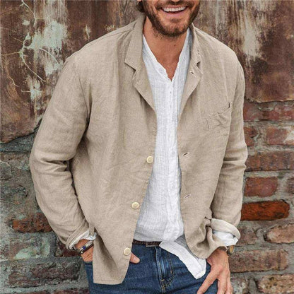 Men's Casual Linen Jacket