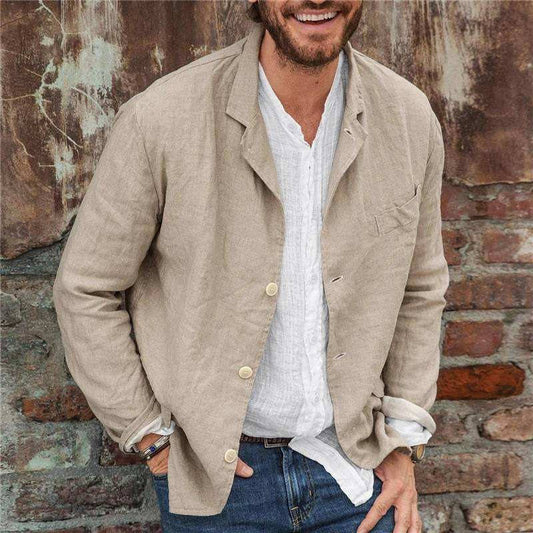 Men's Casual Linen Jacket