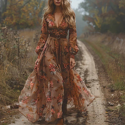 Bohemian Embroidered Maxi Dress