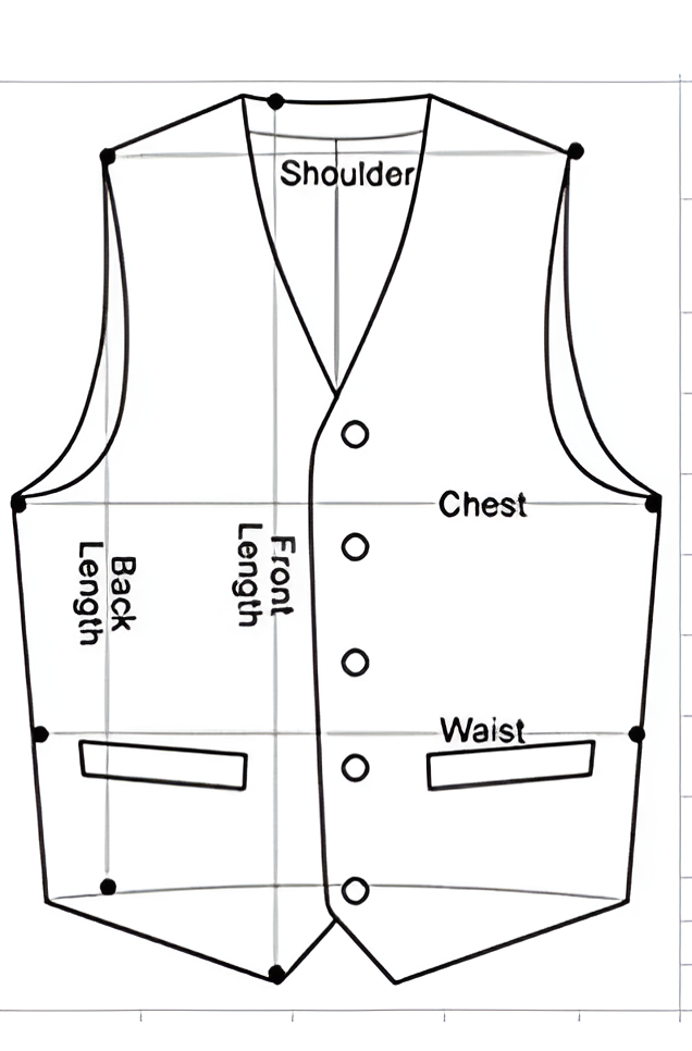 Men's Formal Herringbone Pattern Vest
