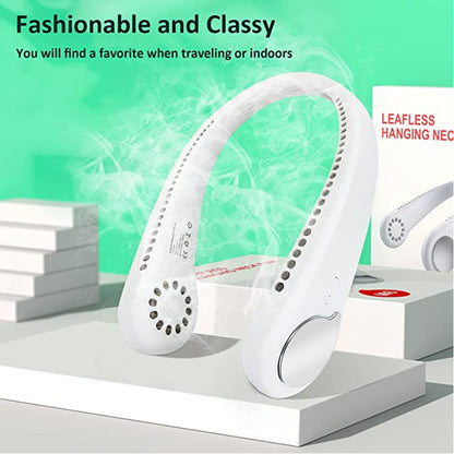 Rechargeable Neck Fan – Bladeless Quiet & Portable Cooling for Home Travel & Outdoors