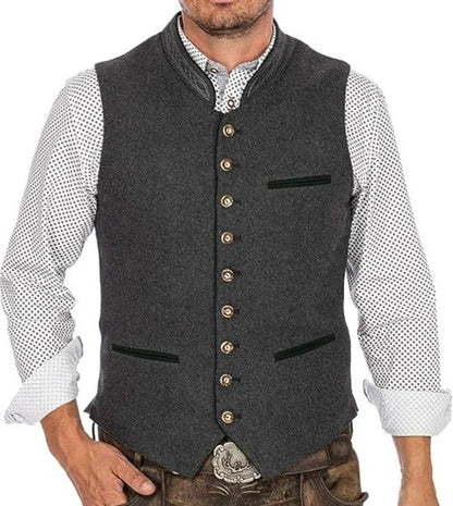 Men's Traditional Vest In Gray