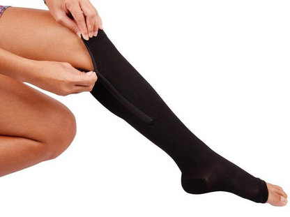 Zippered Compression Socks Support Stockings 20-30 mmHg