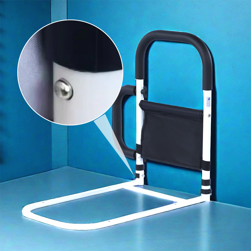 Adjustable Bed Assist Rail with Dual Handles for Enhanced Stability