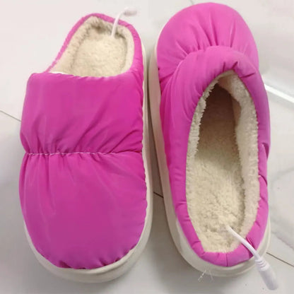USB Heated Slippers Electric Foot Warmer